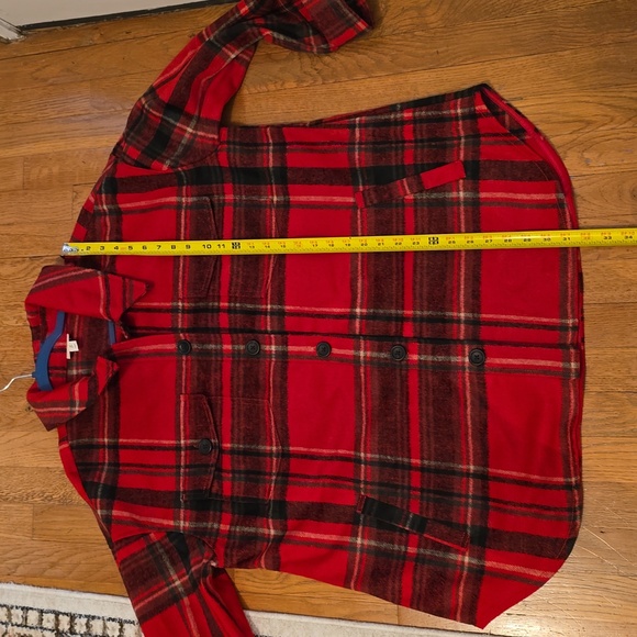 A.N.A BRAND WOMEN'S PLUS SIZE RED PLAID FRONT BUTTON JACKET COAT SIZE 0X - Picture 14 of 16